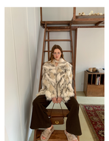 Faux Snow Lynx Coat