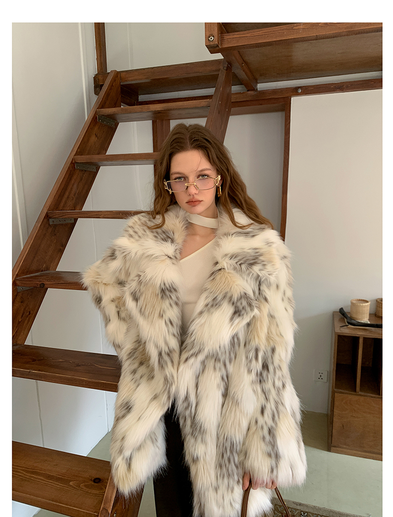 Faux Snow Lynx Coat