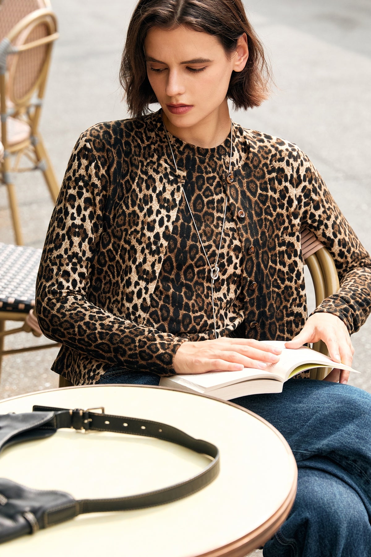 Leopard Brushed Top / Cardigan