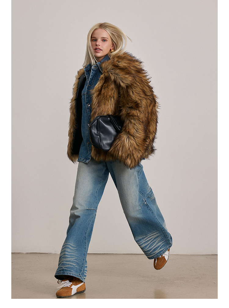 Wolf Faux Fur Coat