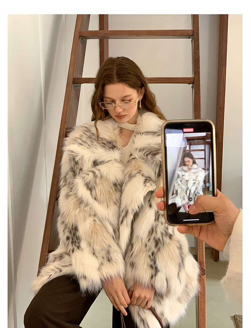 Faux Snow Lynx Coat
