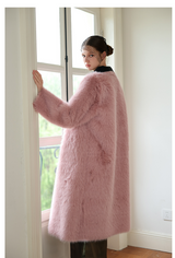 Berry Pink Fur Coat