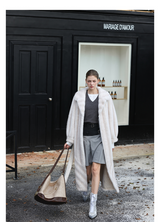 Faux-Mink Belted White