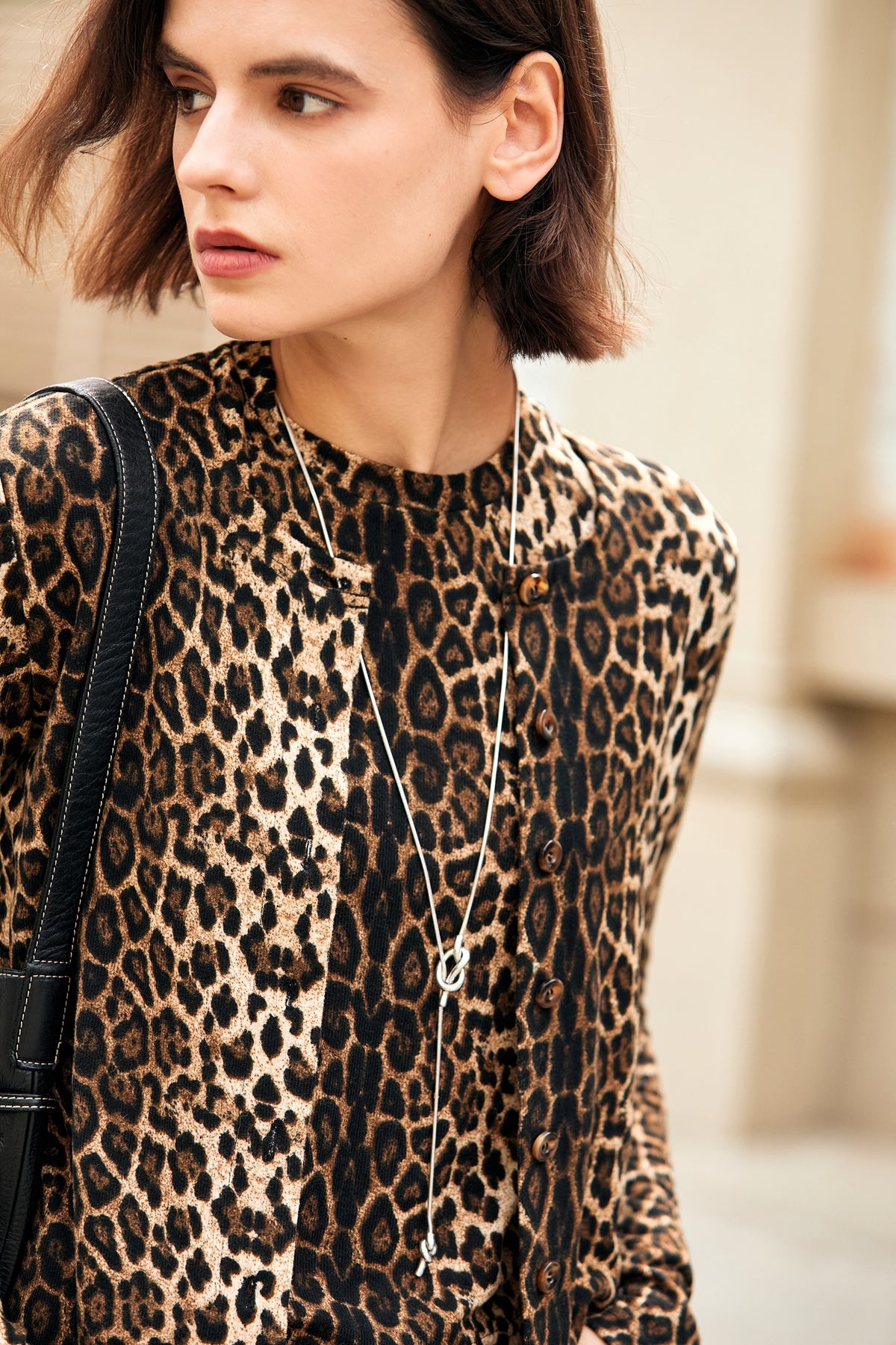 Leopard Brushed Top / Cardigan