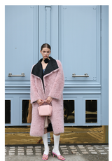 Berry Pink Fur Coat
