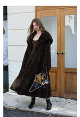 Vintage Faux-Mink Long Coat