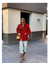 Short Red Fur Coat