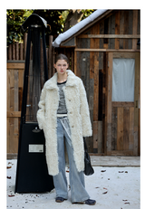 Ivory Plush Fur Coat