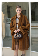 Caramel Silky Fur Coat