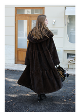 Vintage Faux-Mink Long Coat