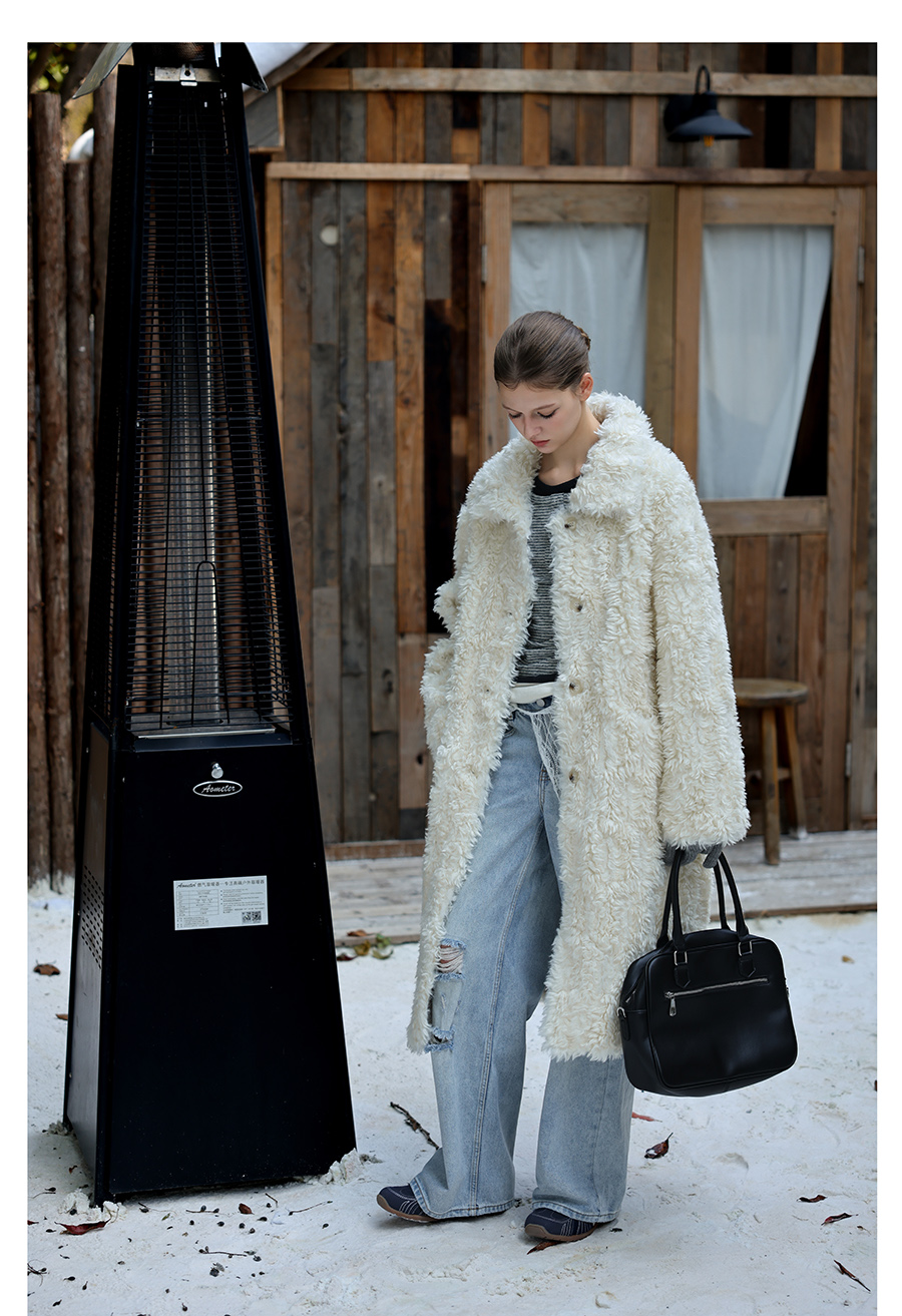 Ivory Plush Fur Coat