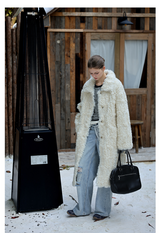 Ivory Plush Fur Coat