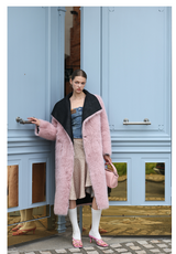 Berry Pink Fur Coat
