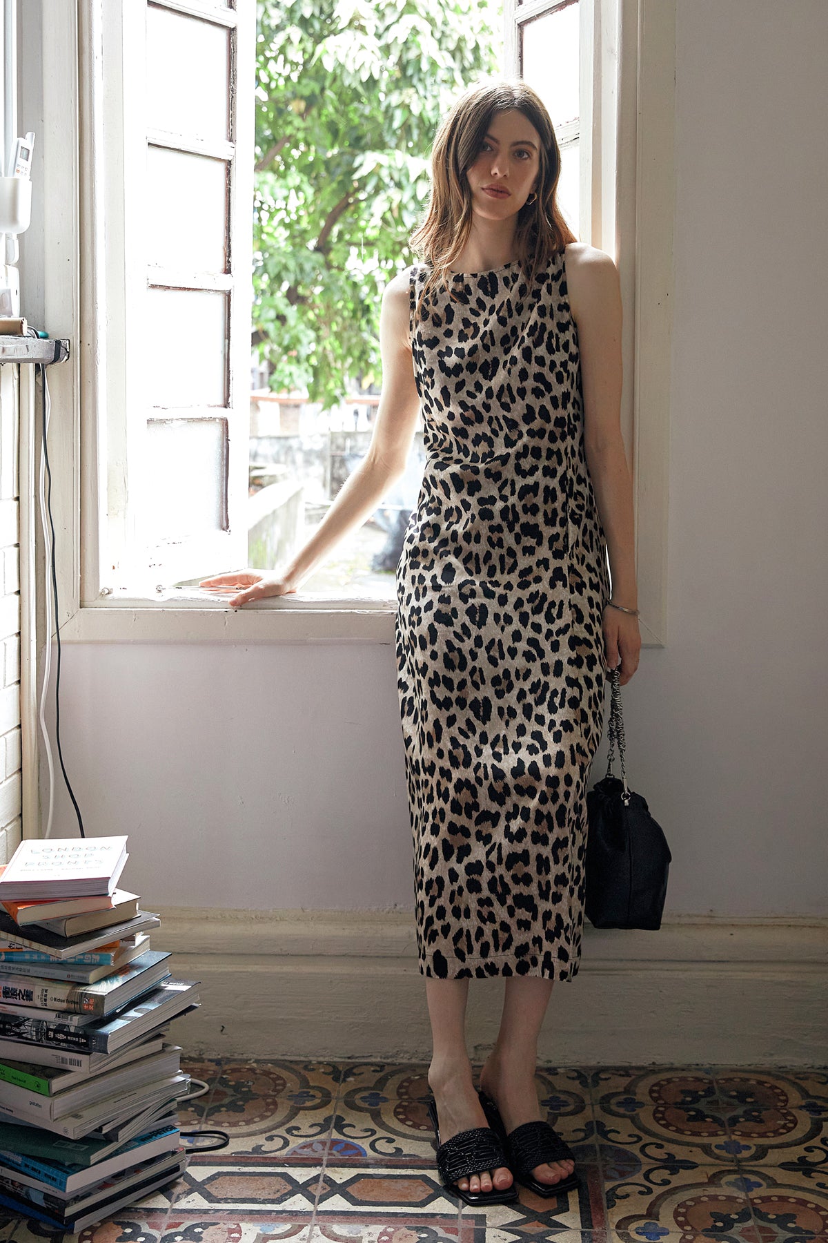 Silky Leopard Sleeveless Dress - Short & Long
