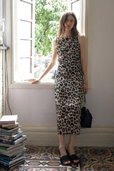 Silky Leopard Sleeveless Dress - Short & Long