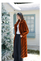 Faux-Mink Belted Pumpkin