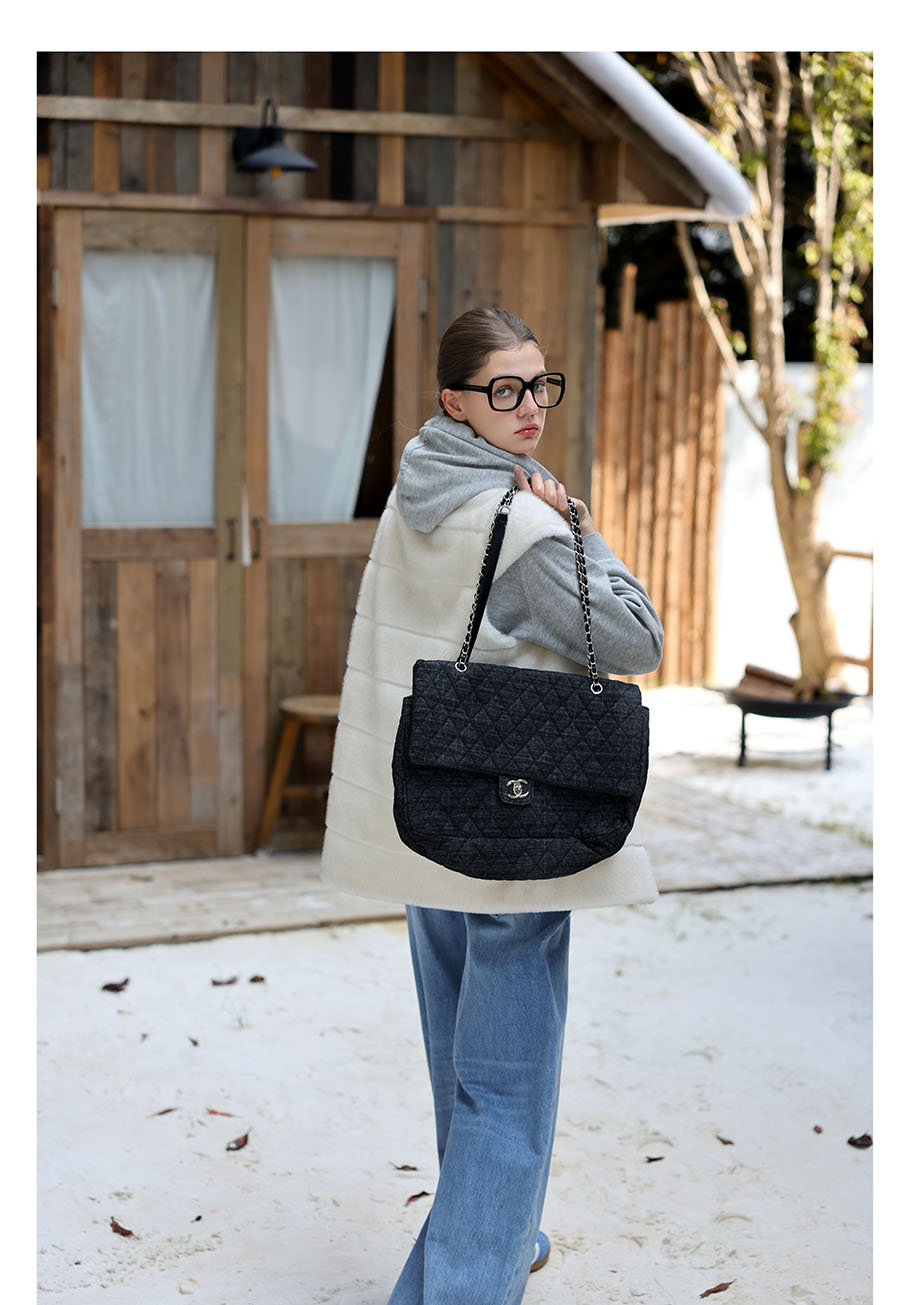 Cream Fur Stand Collar Vest