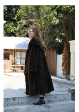 Vintage Faux-Mink Long Coat