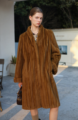 Caramel Silky Fur Coat