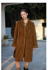 Caramel Silky Fur Coat