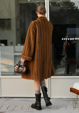 Caramel Silky Fur Coat