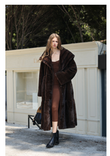 Vintage Faux-Mink Long Coat