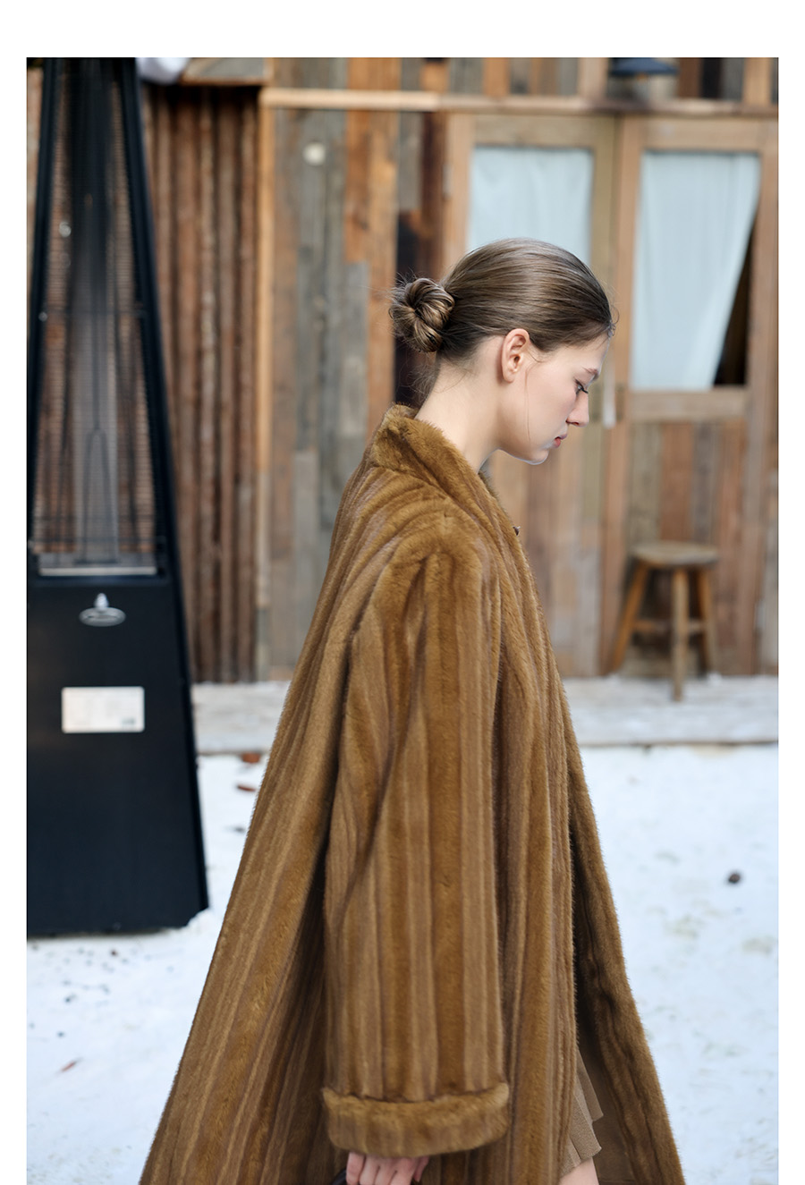 Caramel Silky Fur Coat