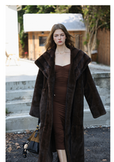 Vintage Faux-Mink Long Coat