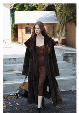 Vintage Faux-Mink Long Coat