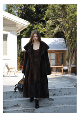 Vintage Faux-Mink Long Coat