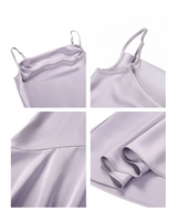 Smooth Drape Satin Dress - Champagne