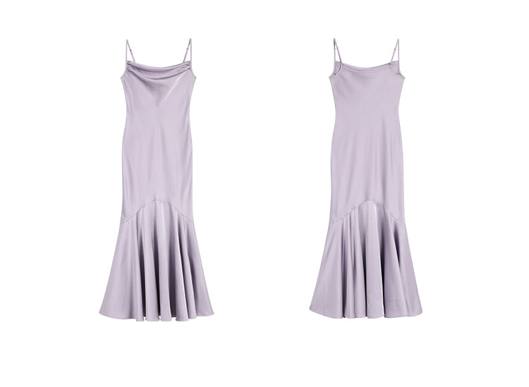 Smooth Drape Satin Dress - Champagne