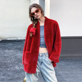 Short Red Fur Coat