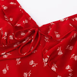 Crimson Floral Maxi