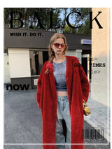 Long Red Fur Coat