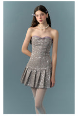 Sequin Pleated Dress
