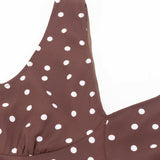 Mocha Dot V-Neck Dress