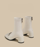 Rhinestone Strap Ankle Boots