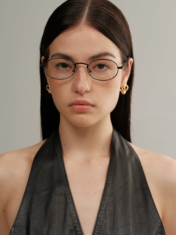 Oval Metal Glasses