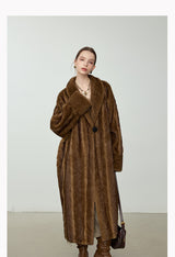 Ultra-Soft Fur Coat - Golden Brown