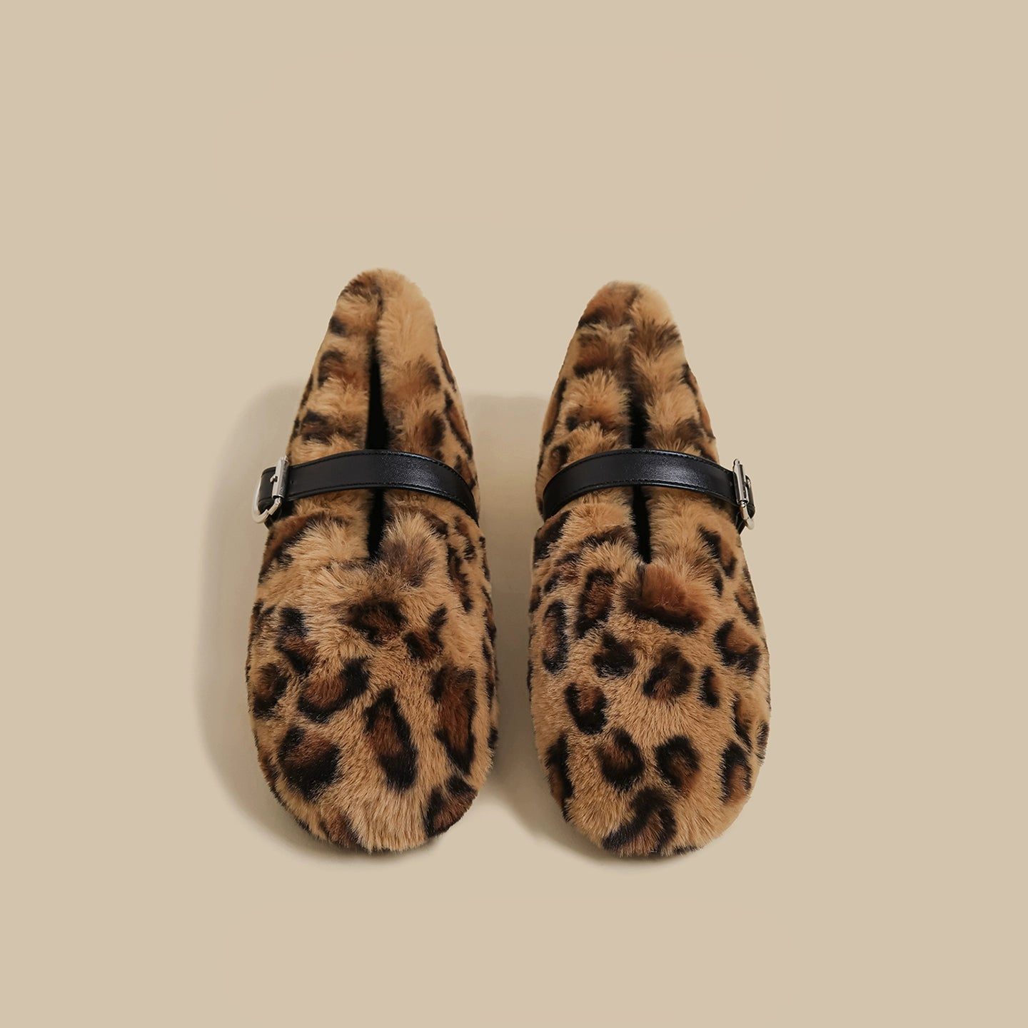 Plush Strap Winter Loafers
