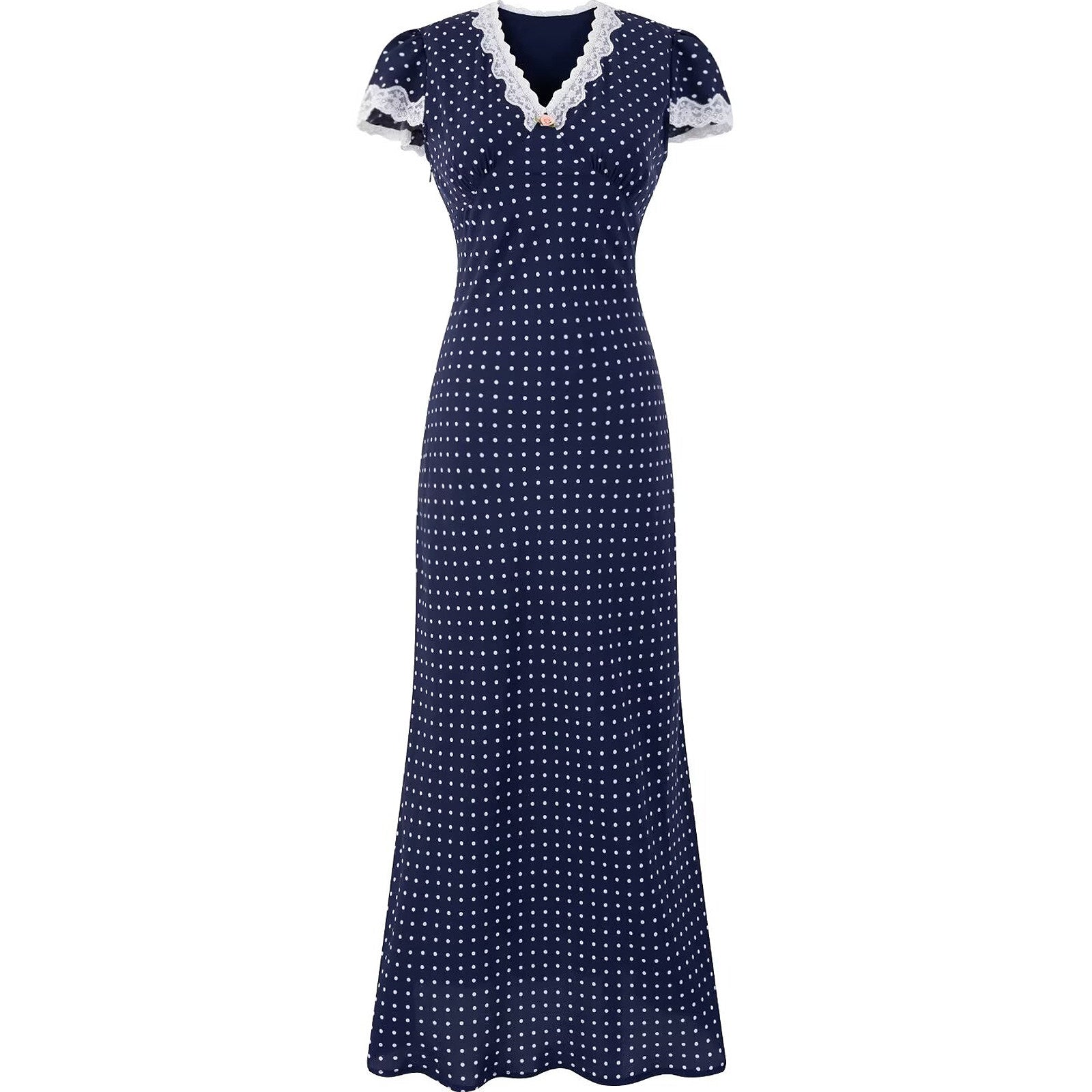 Midnight Dot Lace Dress