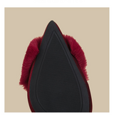 Plush Fur Pointed Heels