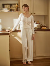 Striped Knit Pajama Set - Long / Short
