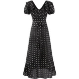 Noir Dot Flow Dress