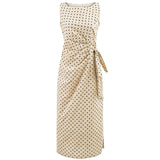Polka Wrap Midi Dress