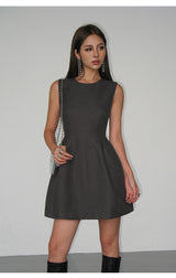 Structured Flare Mini Dress