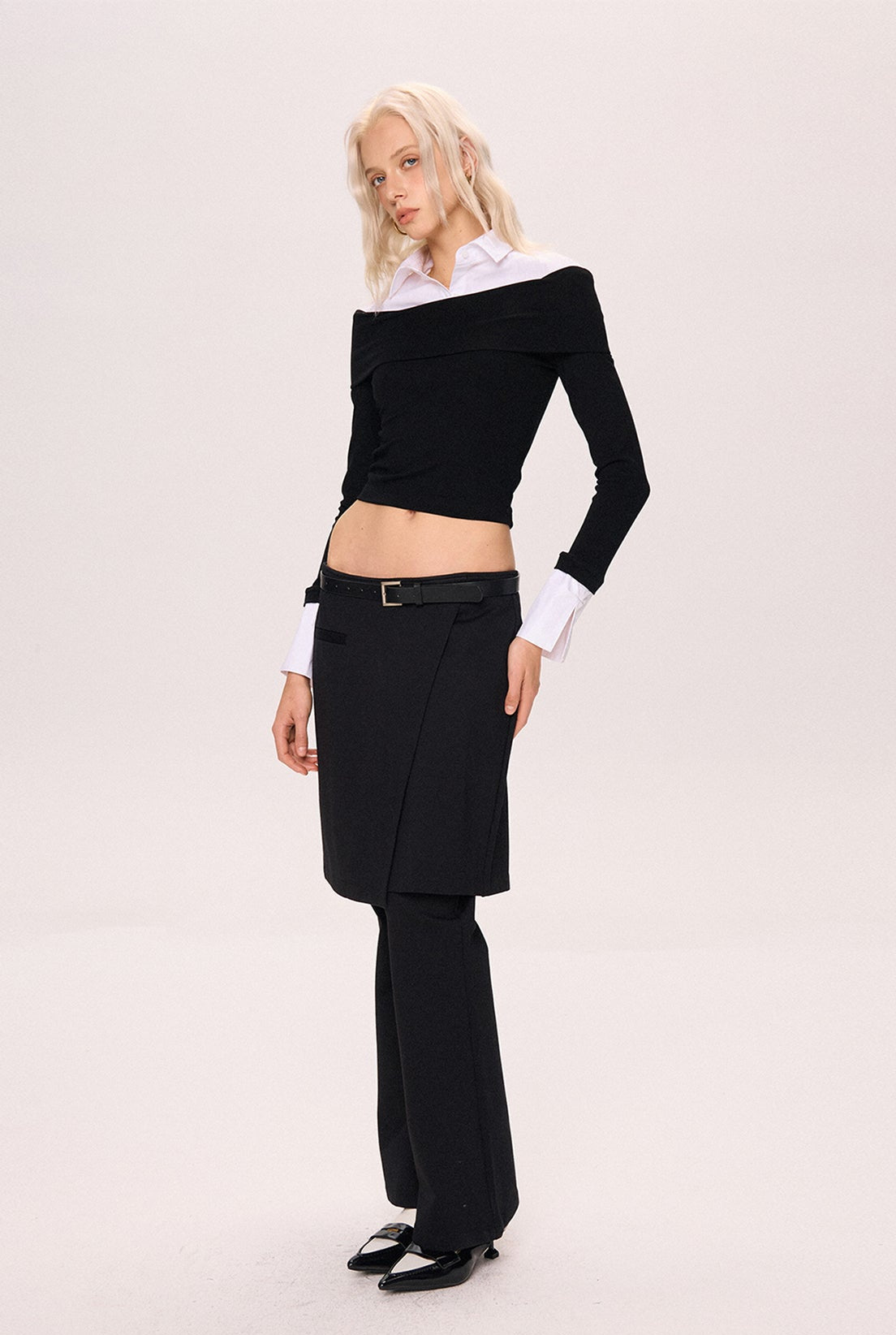 Asymmetrical Layered Top - Black
