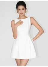 Open-Back Flare Mini Dress