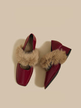 Faux Fur Trim Loafers